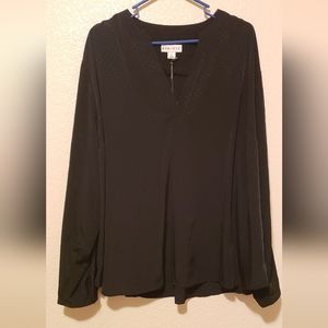 NWT - Ava & Viv Black Blouse, size 2x
